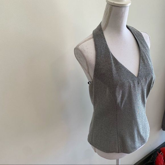 Women’s Silver Sparkle Halter Top Size 12 New With Tags - Picture 4 of 9